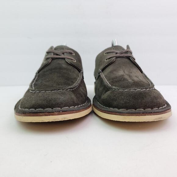Andrew Marc Dorchester Brig Mens Size 9 Gray Suede Oxford Boat Shoes - Picture 6 of 11